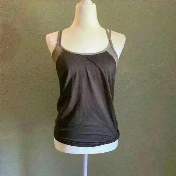 Athleta Tank w/ Built-in Bra, Brown XXS - Picture 1 of 12